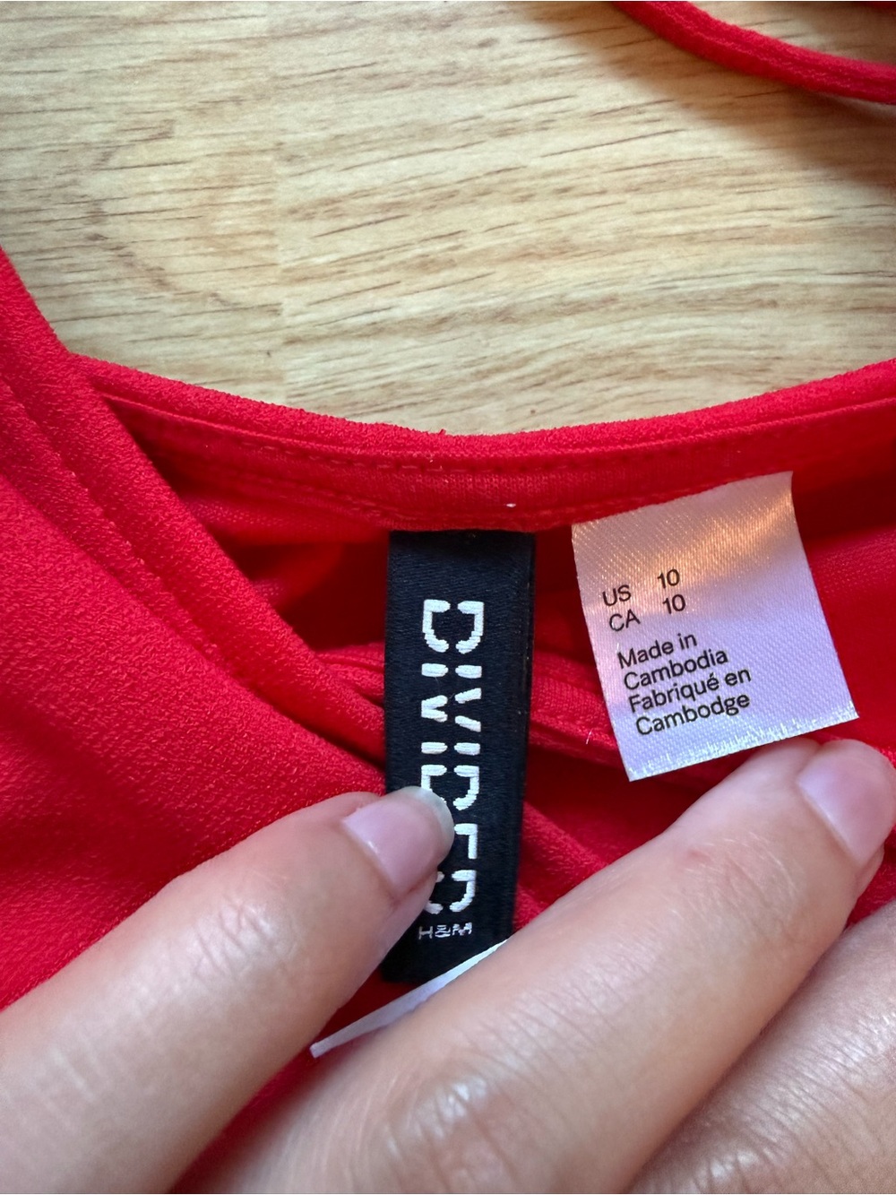 H&M Red Ruched Side Mini Slip Dress - Picture 3 of 5